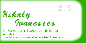 mihaly ivancsics business card